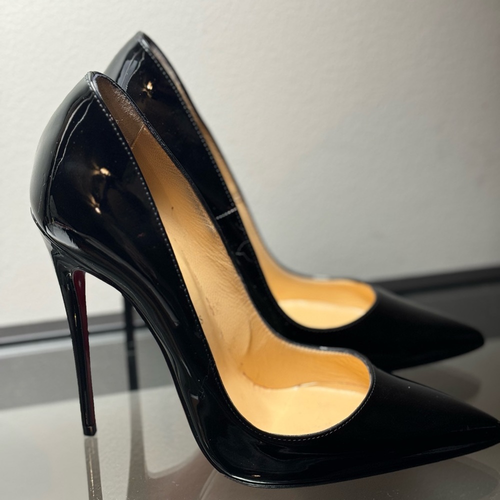 Kate 120 Patent Black Size 37 - Worn twice